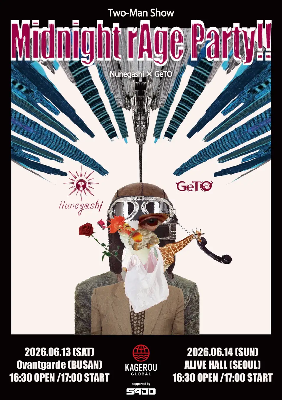 GeTO × Nunegashi 2都市連動イベント『MIDNIGHT rAGE PARTY!!』韓国・釜山とソウルで開催決定